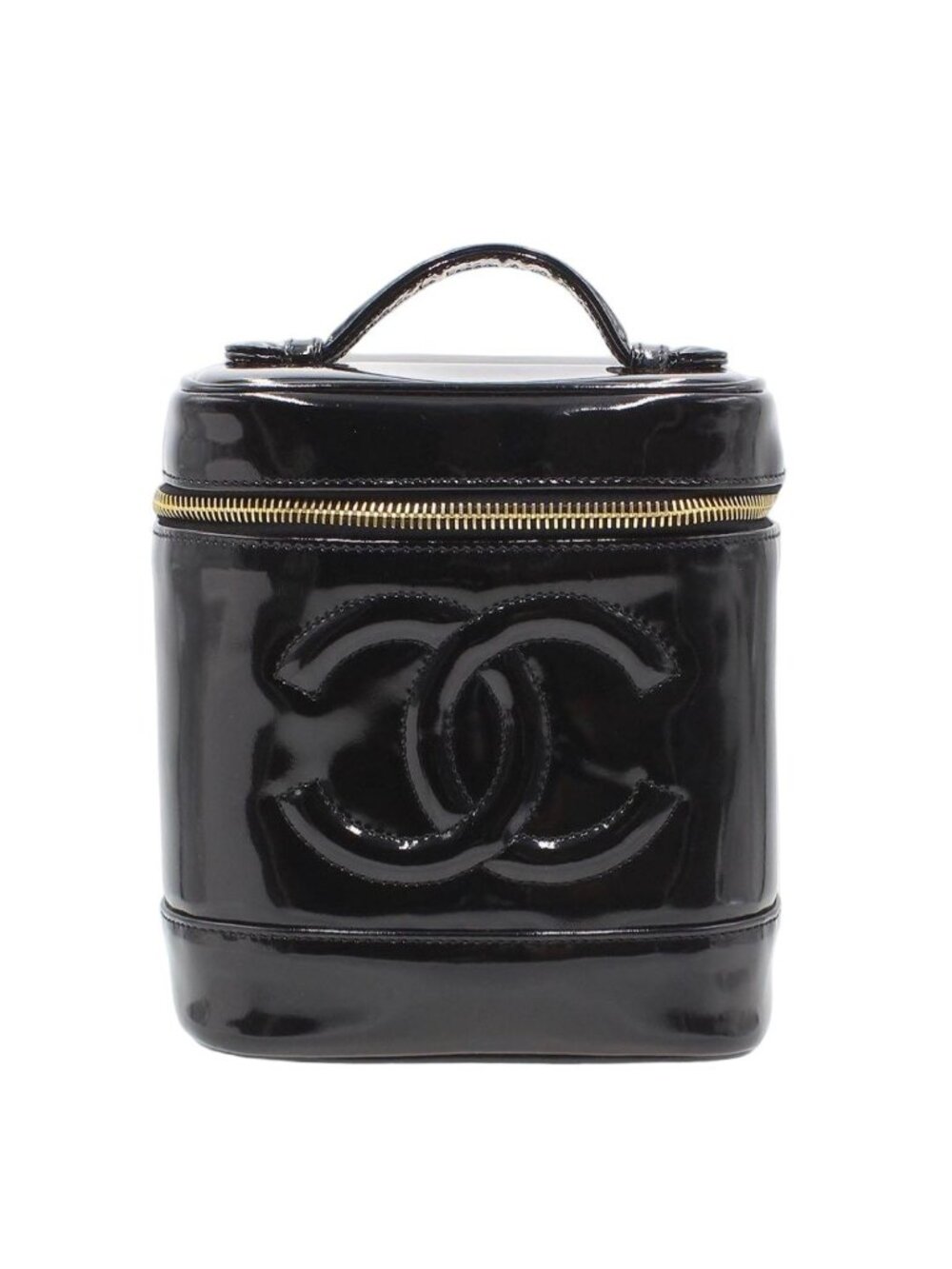 Chanel CC Logo Patent Leather Vanity